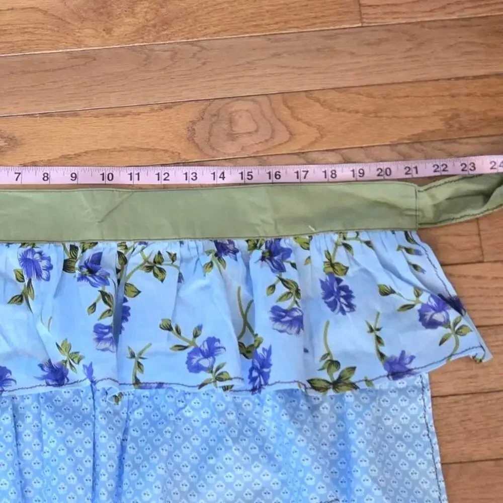 Handmade ruffle tiered half apron